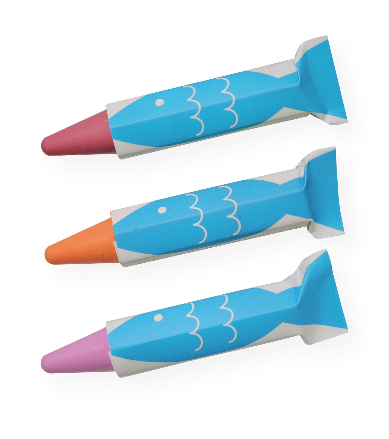 Rice Wax】Kitpas Bath Crayons 3 colors - Coral (Pink, Orange, Red) — kitpas